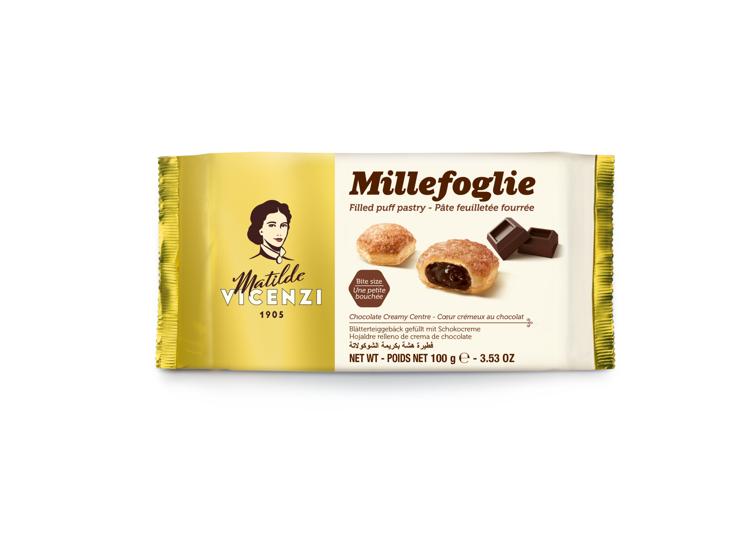 Vicenzi Koláčiky Bocconcini s čokoládovým krémom 100g | Millefoglie con crema cioccolato