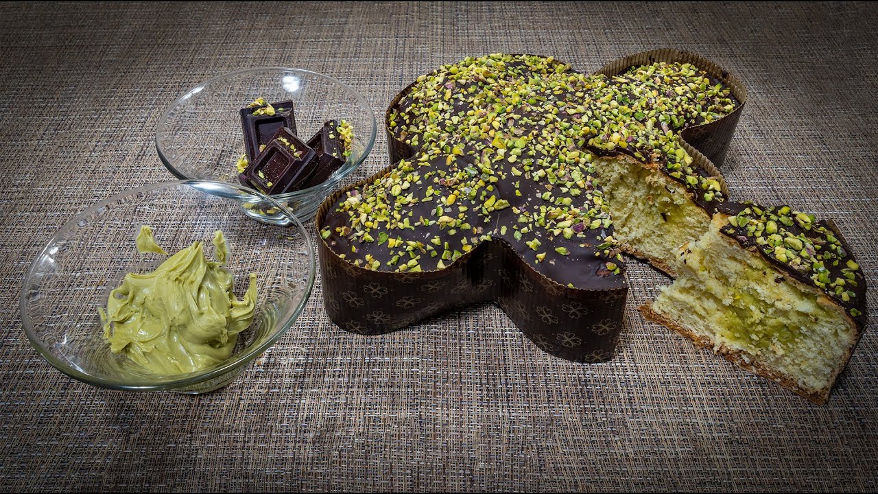 Colomba 750g | plnená pistáciovým krémom, s čokoládovou polevou s cukrovými zrnami – Obrázok 2